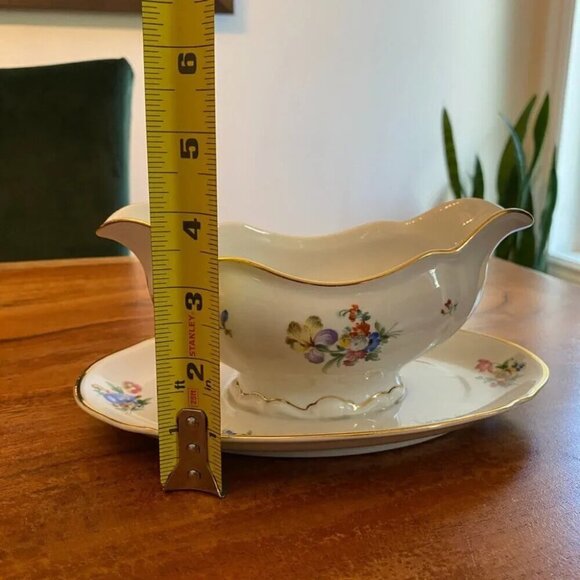Vintage The Franklin Gravy Boat by Hutschenreuther Bavaria Germany US Zone - Picture 5 of 12